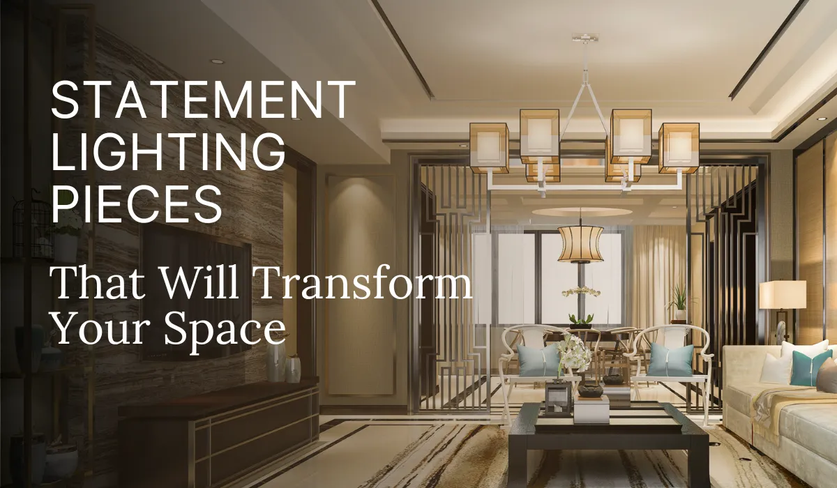 Statement lighting in a modern space with contemporary ceiling lights and elegant ambient illumination.