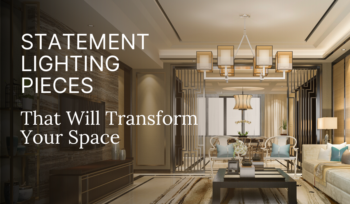 Statement lighting in a modern space with contemporary ceiling lights and elegant ambient illumination.