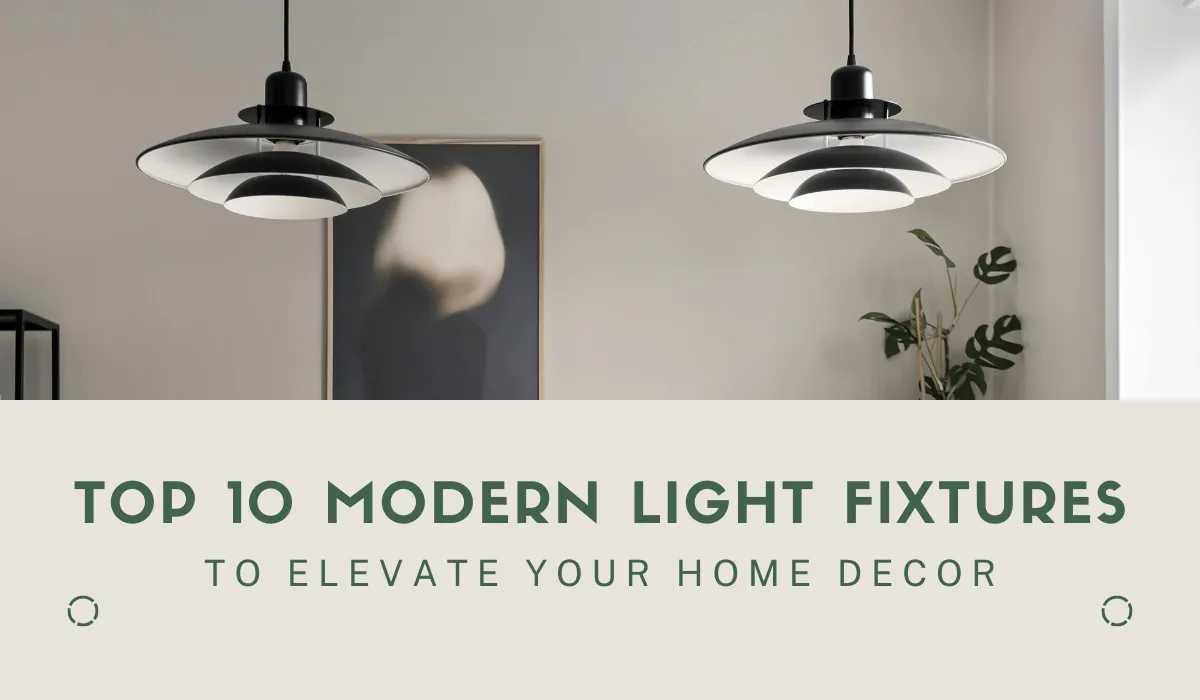 Top 10 modern light fixtures to elevate home decor, featuring sleek pendant lights in a stylish contemporary interior.