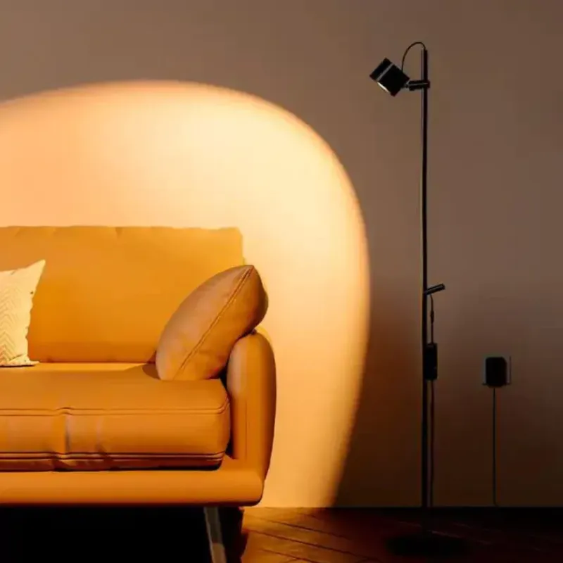 Scandinavian minimalist lamp that can be adjusted with warm light.