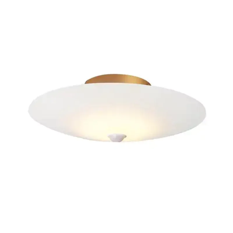 SoftLustre Ceiling Light - Elegant White & Gold 7W
