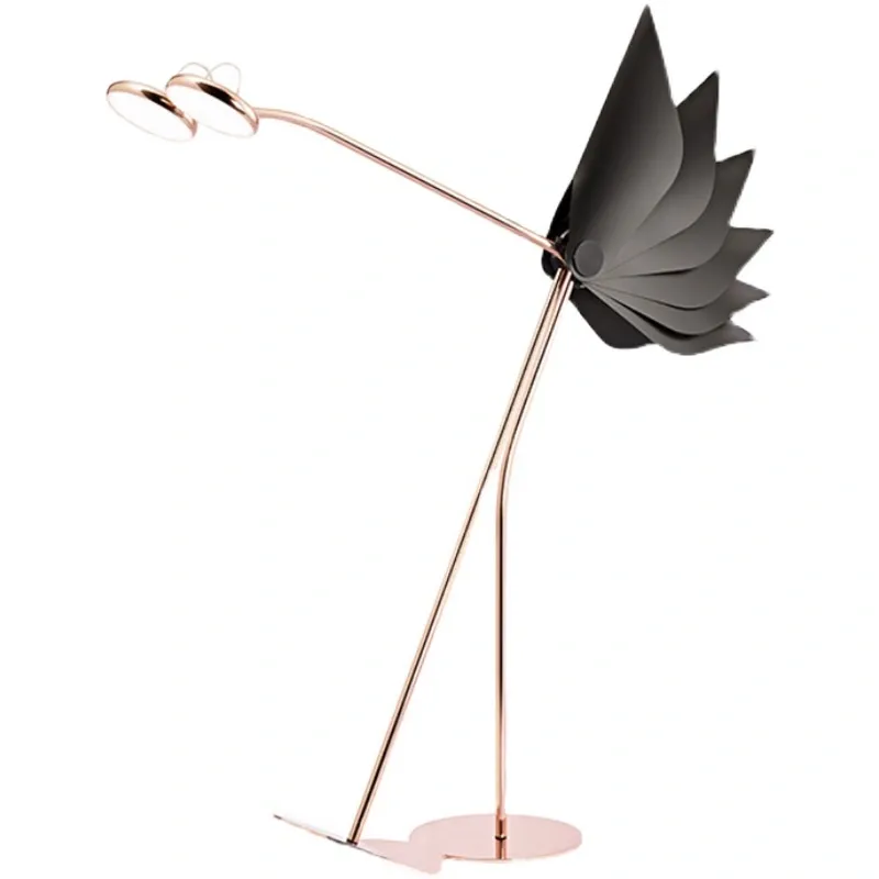 BlixFlamingo Designer Inspired Creative Fiery Rose Gold Flamingo