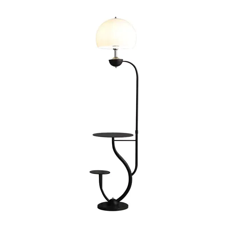 CinnaShaded with Standing Table Marble Floor Lamp