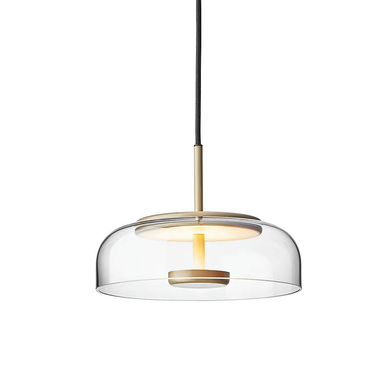 gold and clear class pendant