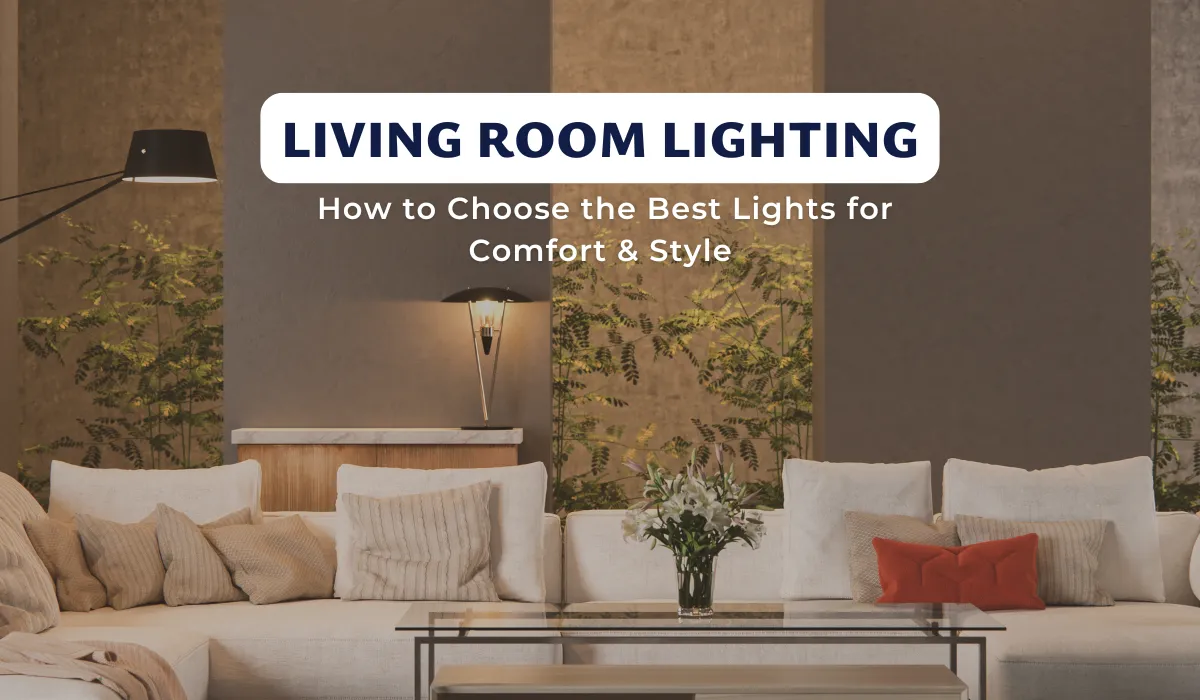Modern living room with cozy lighting and neutral decor for comfort and style inspiration