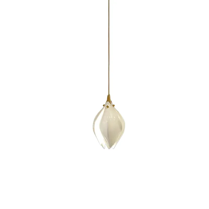 PetalPrism Pendant - Botanical Elegance in Warm Light