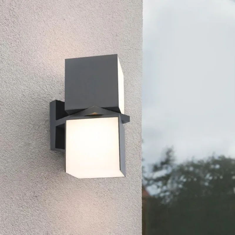 Modern adjustable double head wall light for outdoor balcony