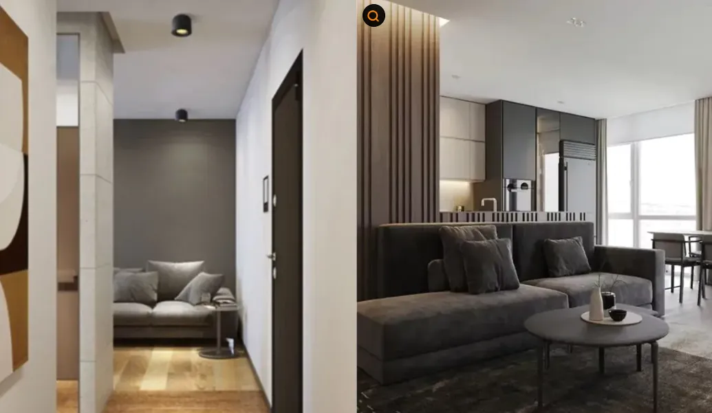 Comparison of surface downlight and recessed downlight in modern home