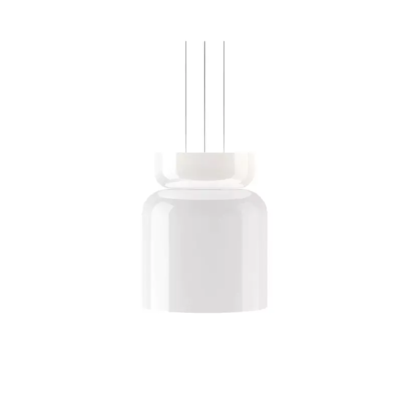 SymphoLite White Glass Pendant - Elegant 3000K Lighting