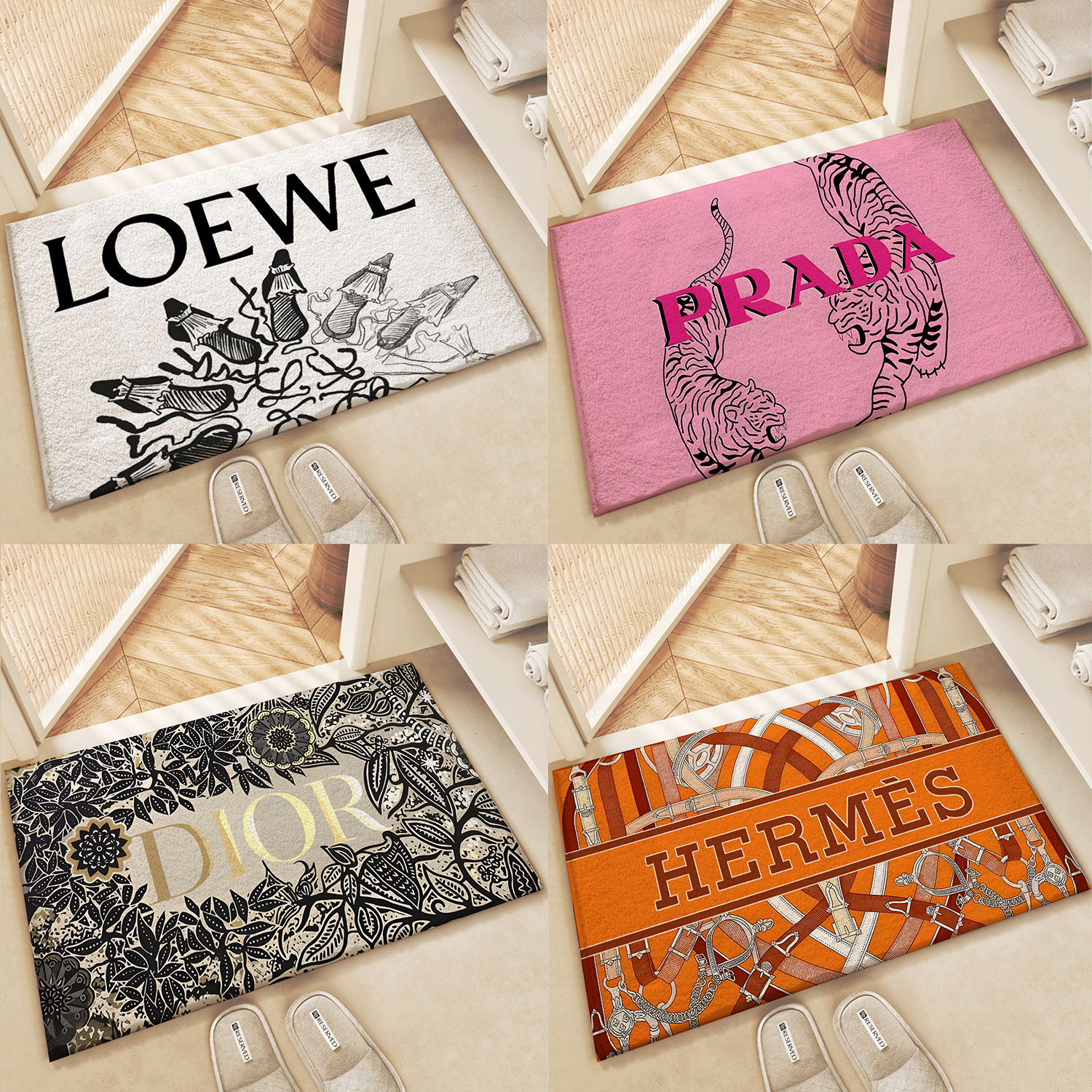 【ディオール】 トイレマット·浴室マット 吸水速乾 0506-2-1