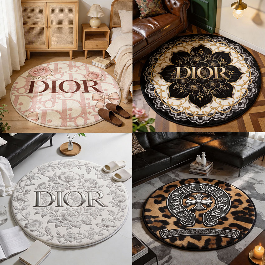 【ディオール】 ラグマット 円形 260203-14