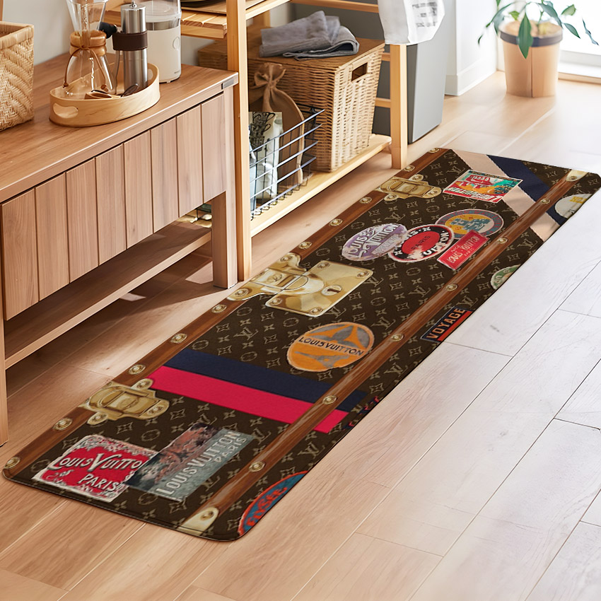 LV ブラウン マット キッチンマット