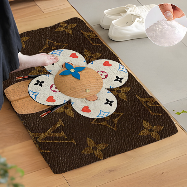 LV 部屋マット玄関マット ブラウン LV 部屋マット玄関マット ブラウン
