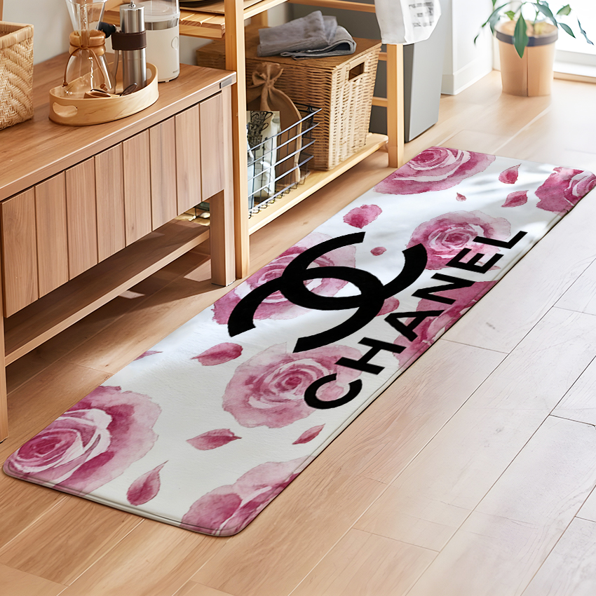CHANEL　シャネルカメリアデザイン　ラグ　マット　198cm×173cm CHANEL シャネルカメリアデザイン ラグ マット 198cm×173cm