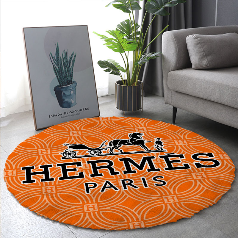 HERMES 青 ラグマット マルチカバー フリークロス ベッドカバー