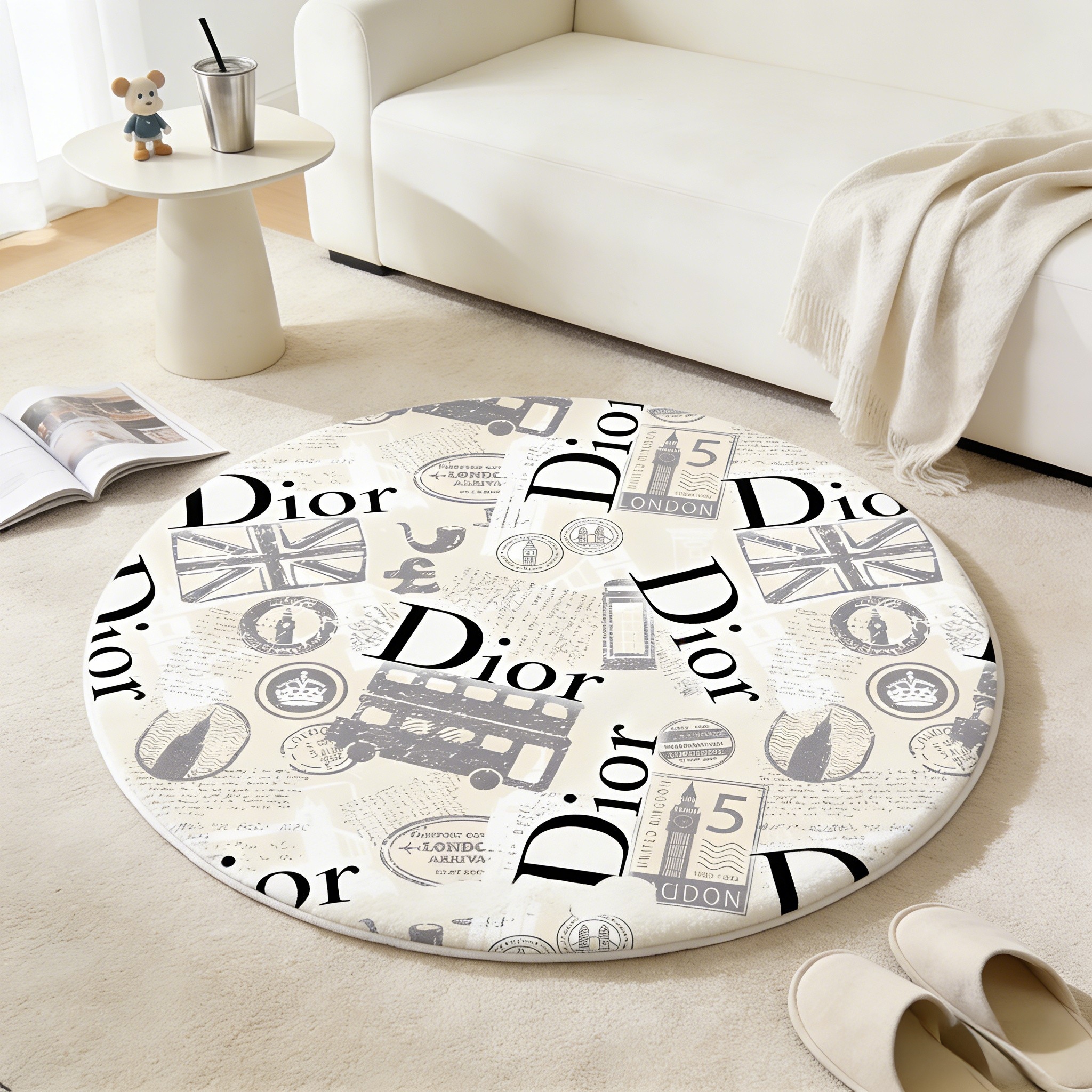 【ディオール】 ラグマット 円形 0326-3-2