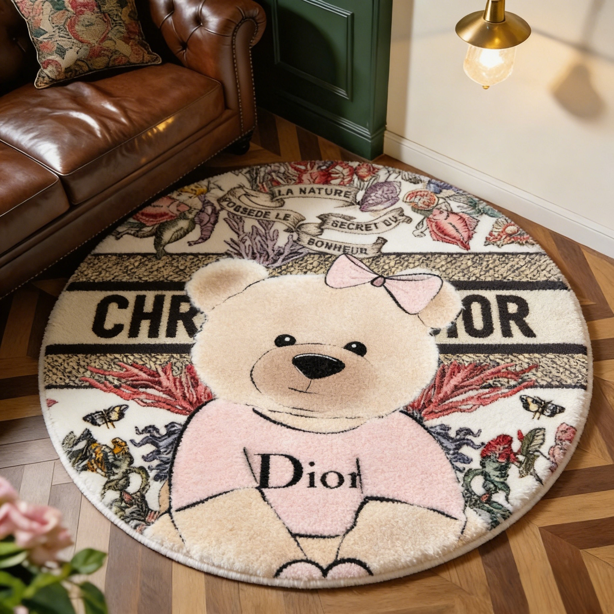 【ディオール】 ラグマット 円形 1114-4-7-1