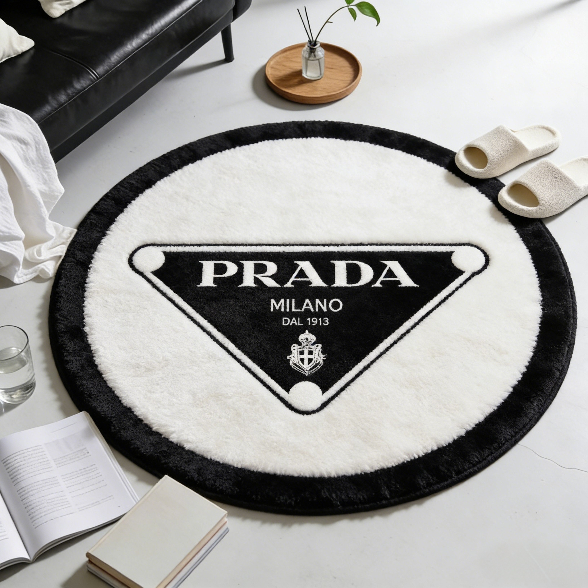 【プラダ】 ラグマット 円形 251212-1