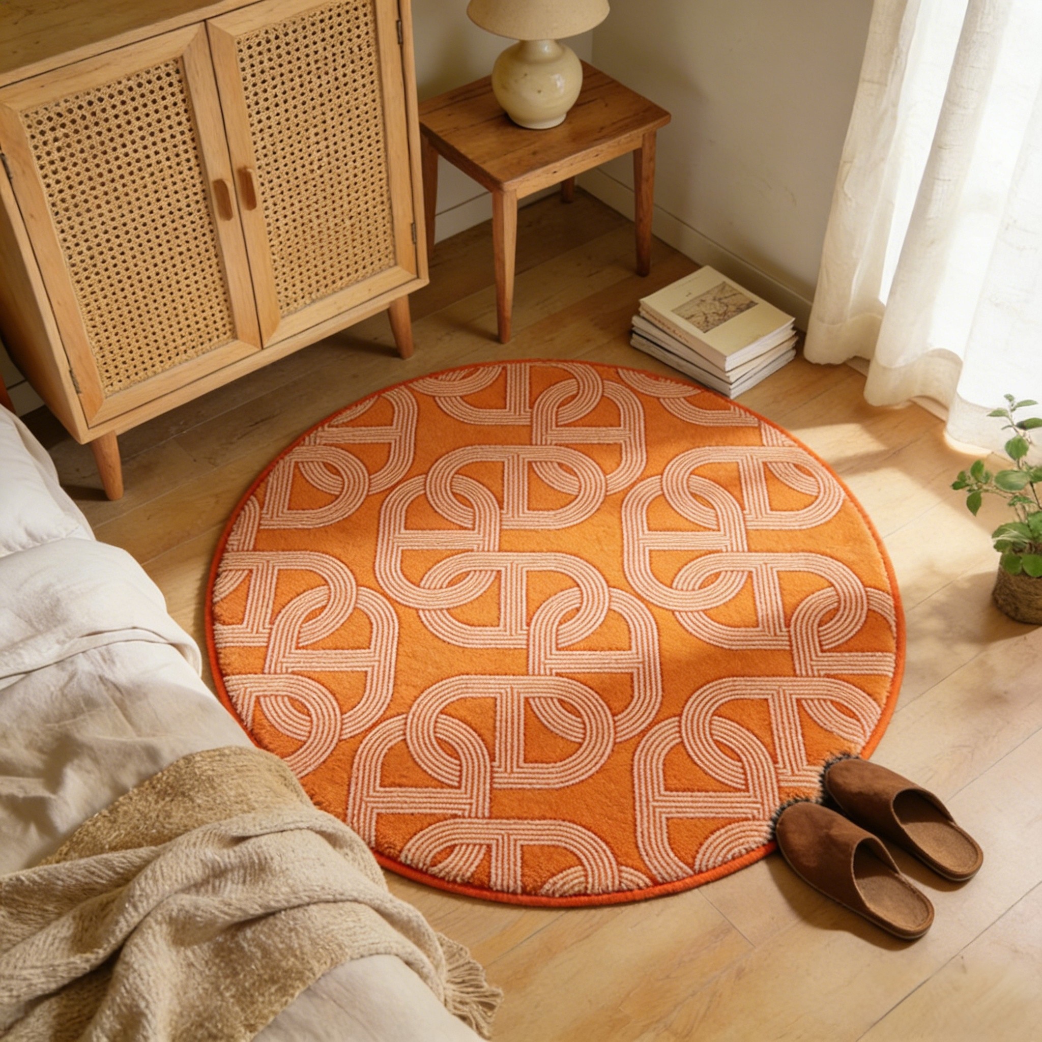 【エルメス】 ラグマット 円形 0908-1-20-1