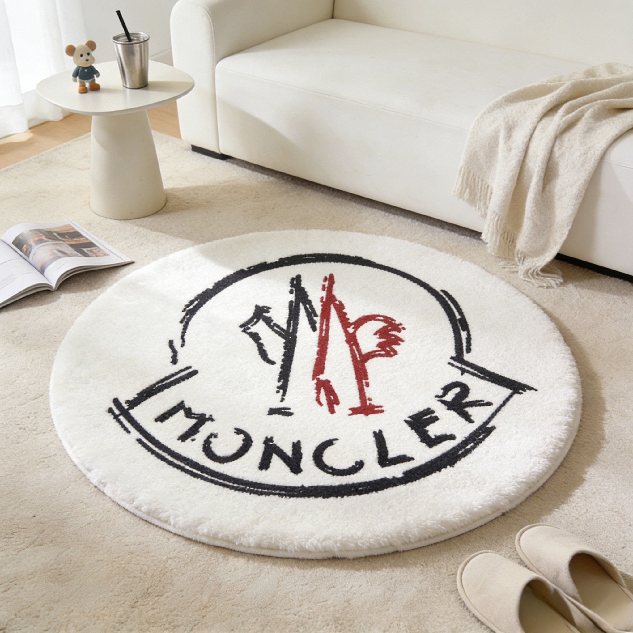 【モンクレール】 ラグマット 円形 1030-2-2