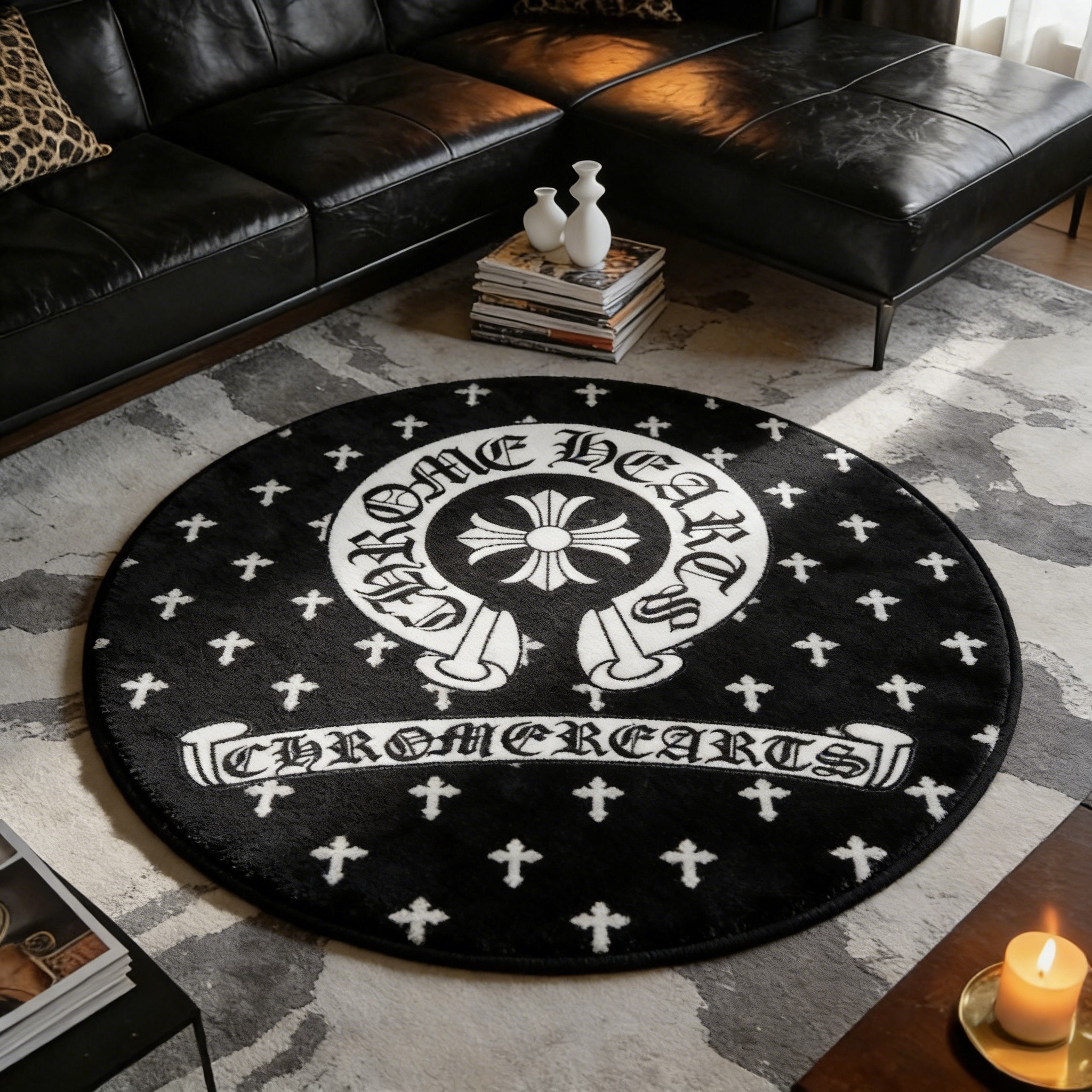 【クロムハーツ】 ラグマット 円形 251212-2