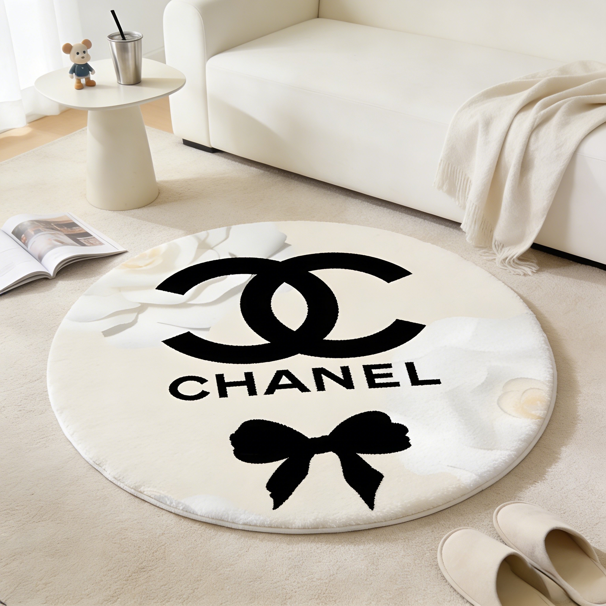 【シャネル】 ラグマット 円形 0818-1-4-2-1