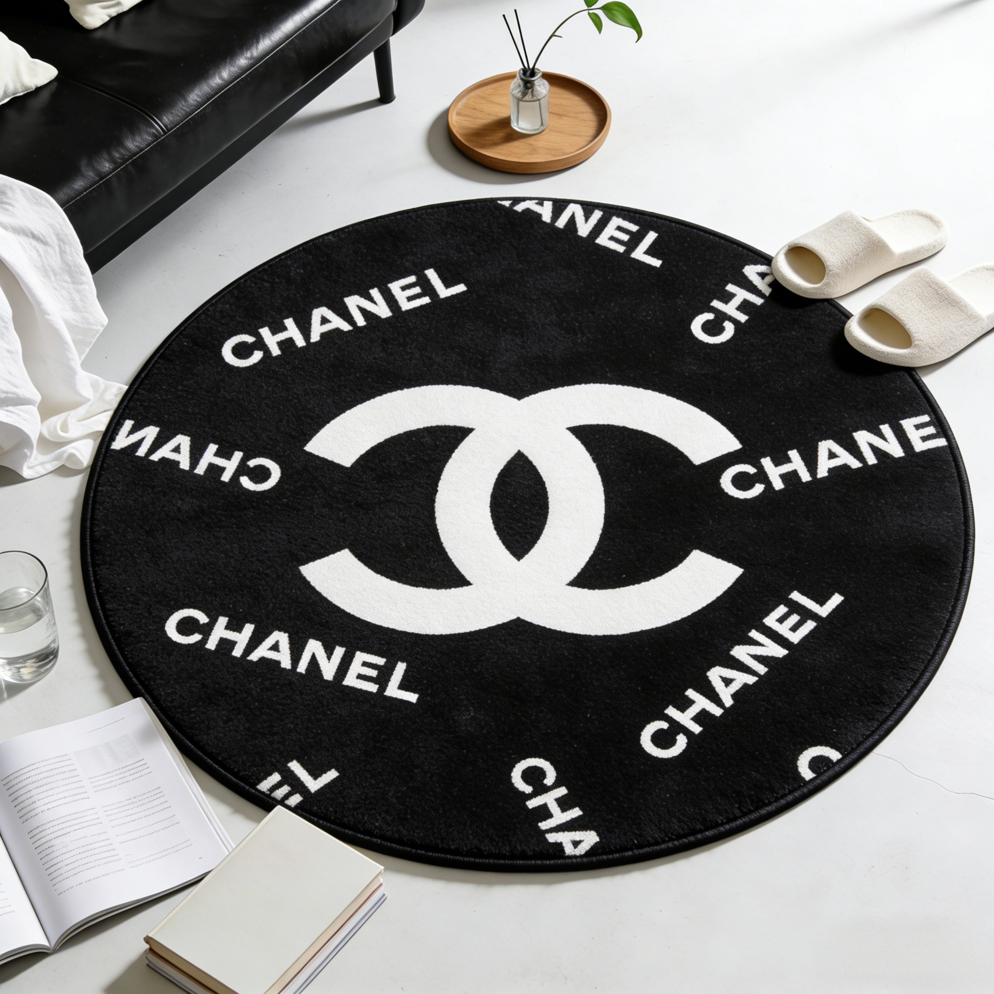 【シャネル】 ラグマット 円形 0304-2-1