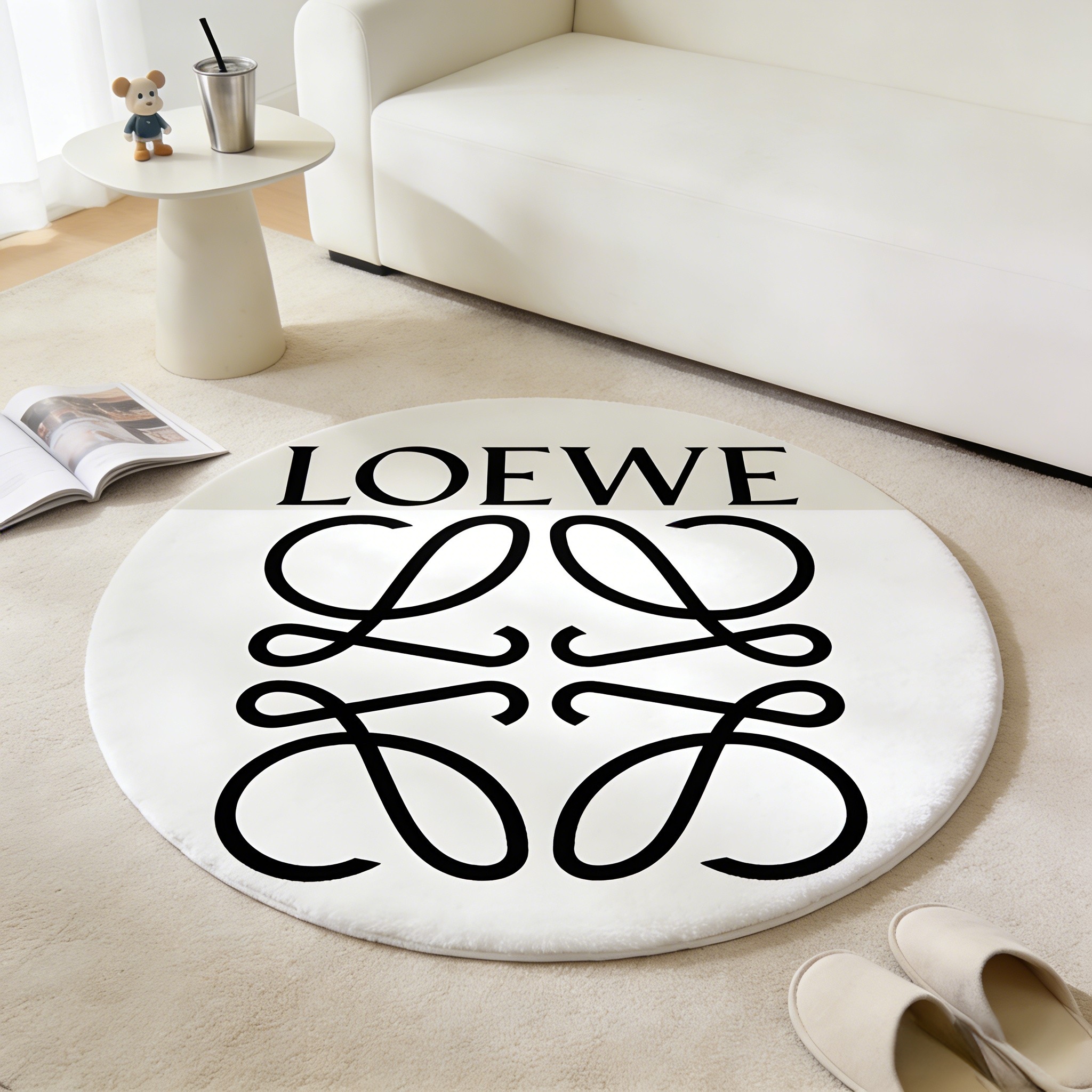 【ロエベ】 ラグマット 円形 0818-1-9-2