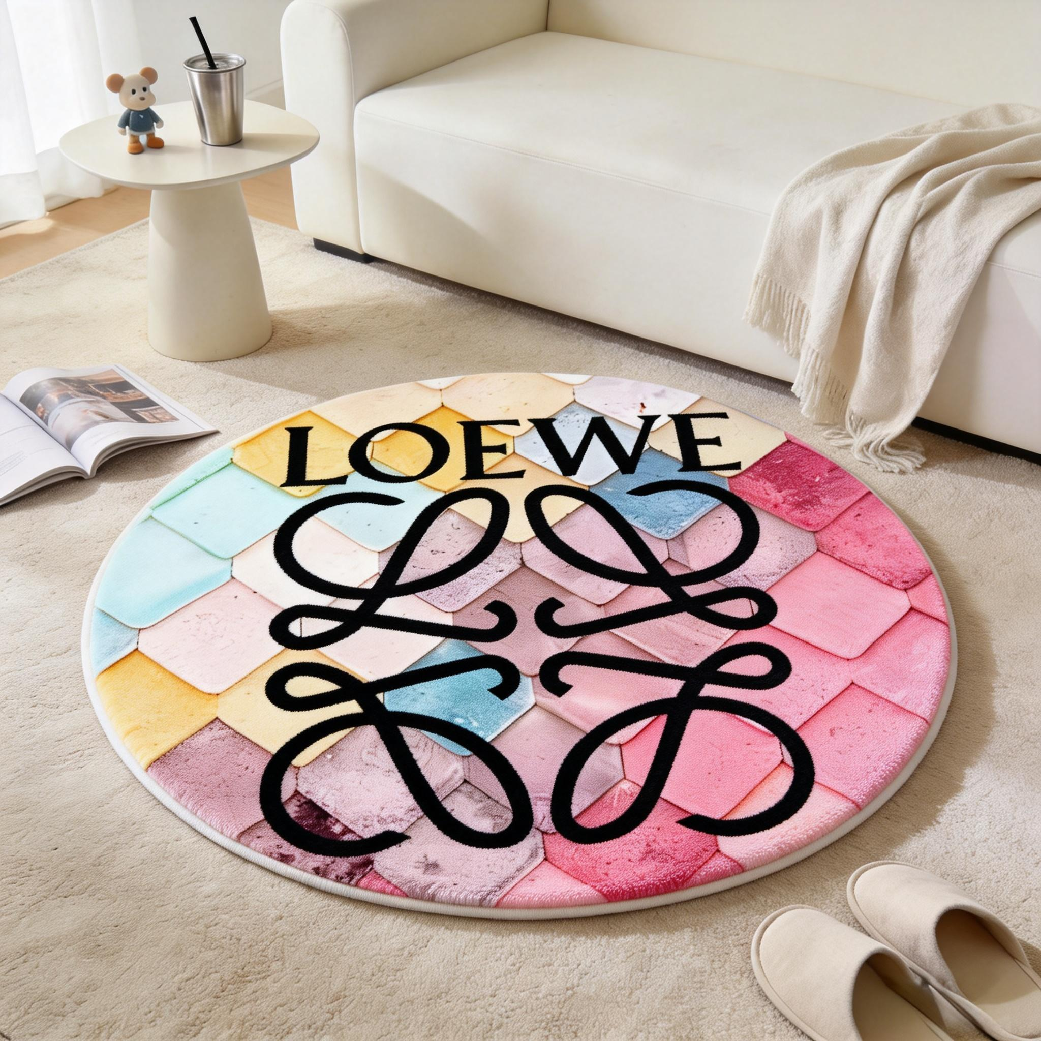 【ロエベ】 ラグマット 円形 0818-1-10-2