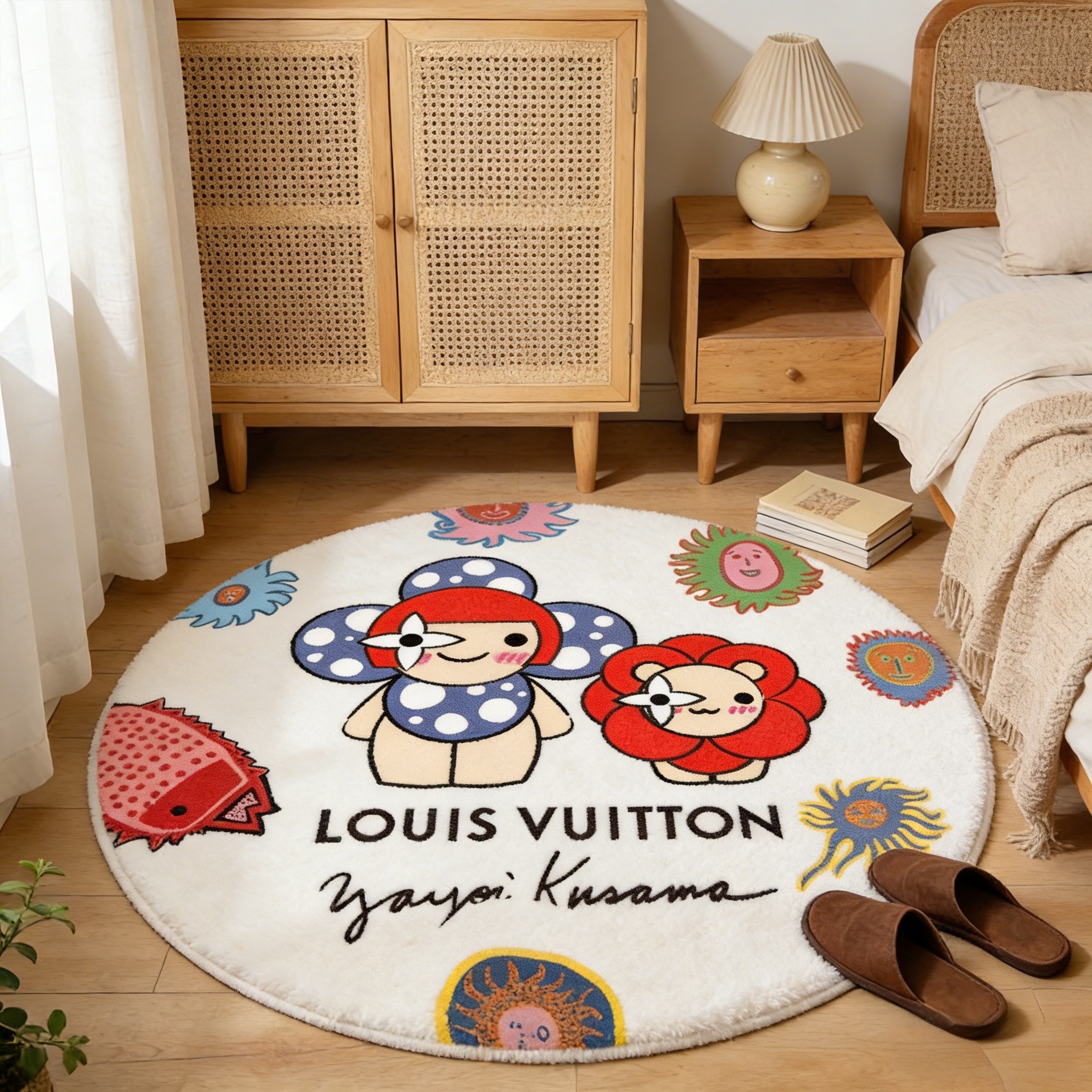 【ルイヴィトン】 ラグマット 円形 0424-1-1