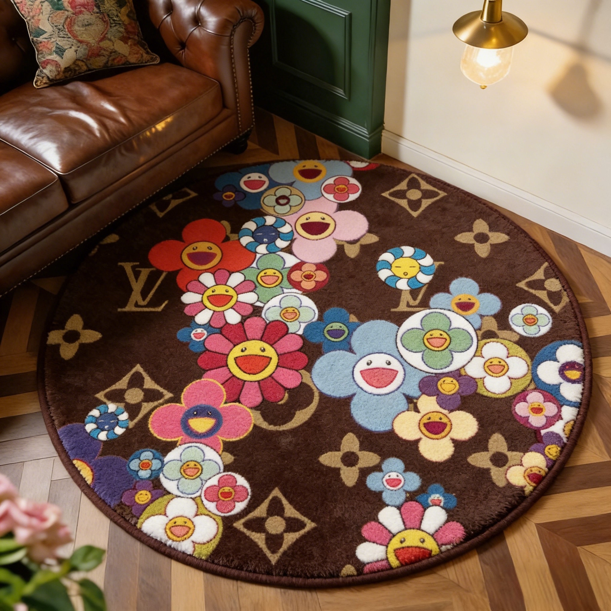 【ルイヴィトン】 ラグマット 円形 00219-2-1