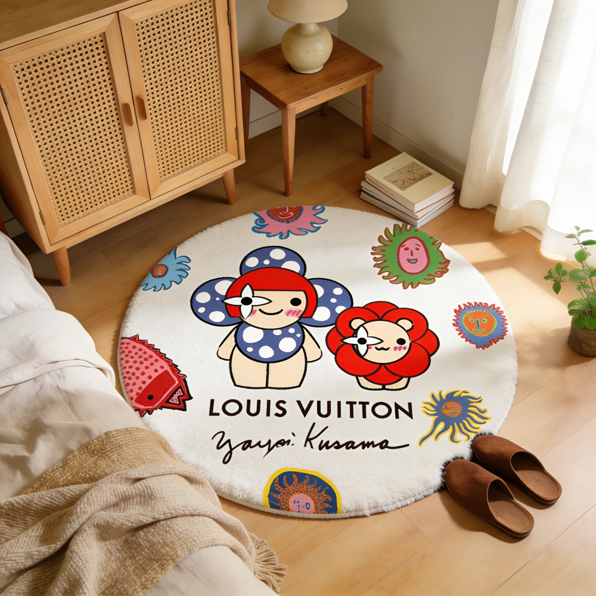 【ルイヴィトン】 ラグマット 円形 0424-1-1