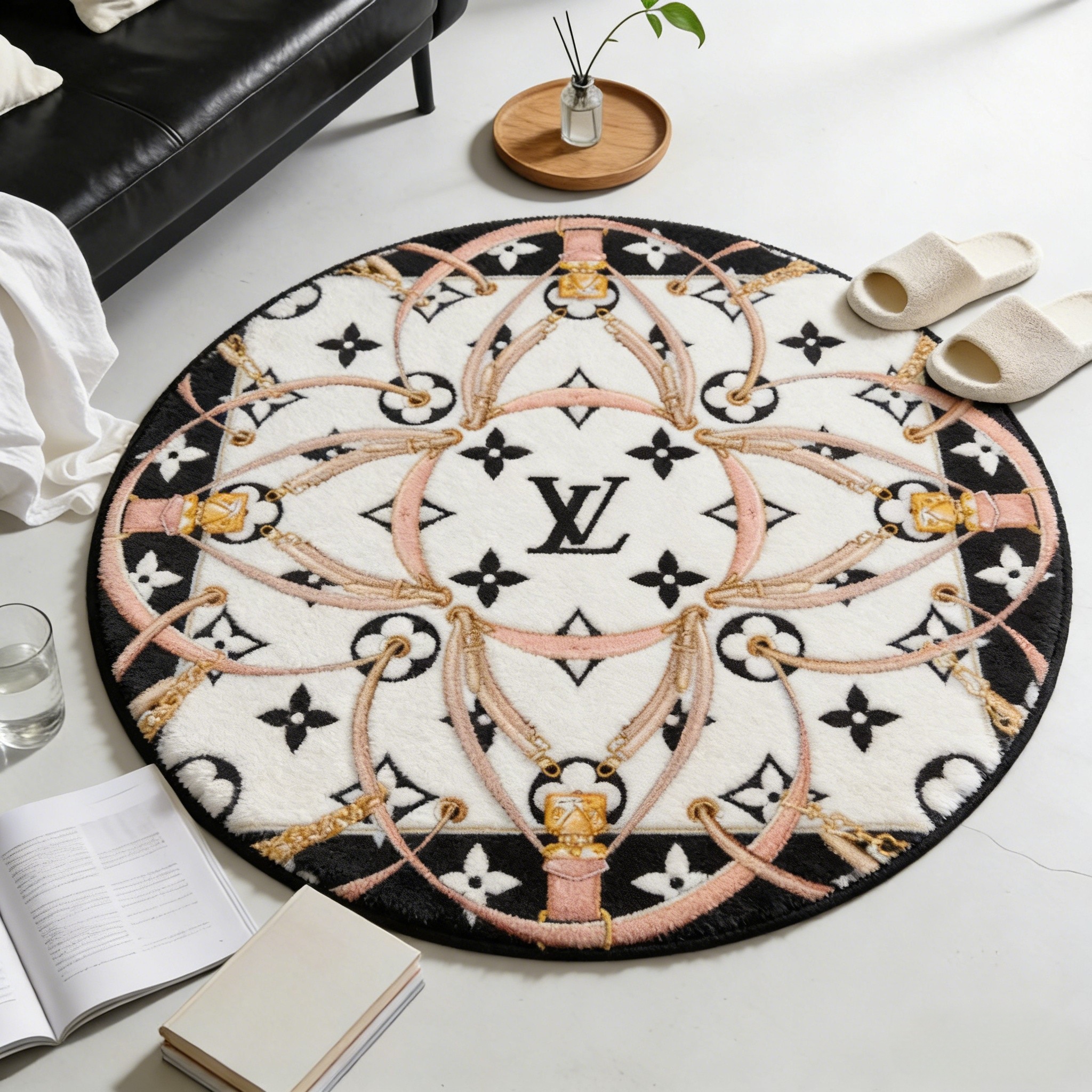 【ルイヴィトン】 ラグマット 円形 1216-1-1-2