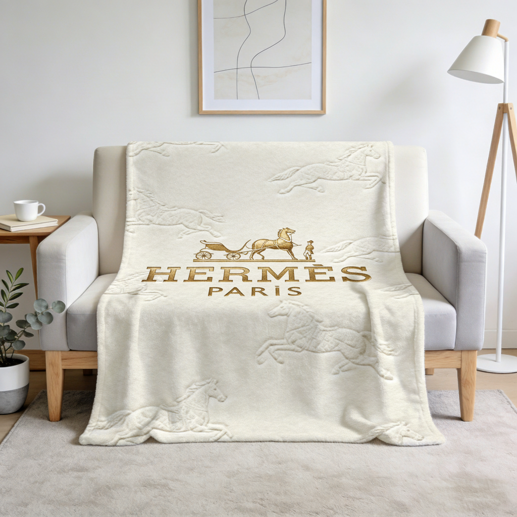 【エルメス】 ブランケット毛布 26018-15