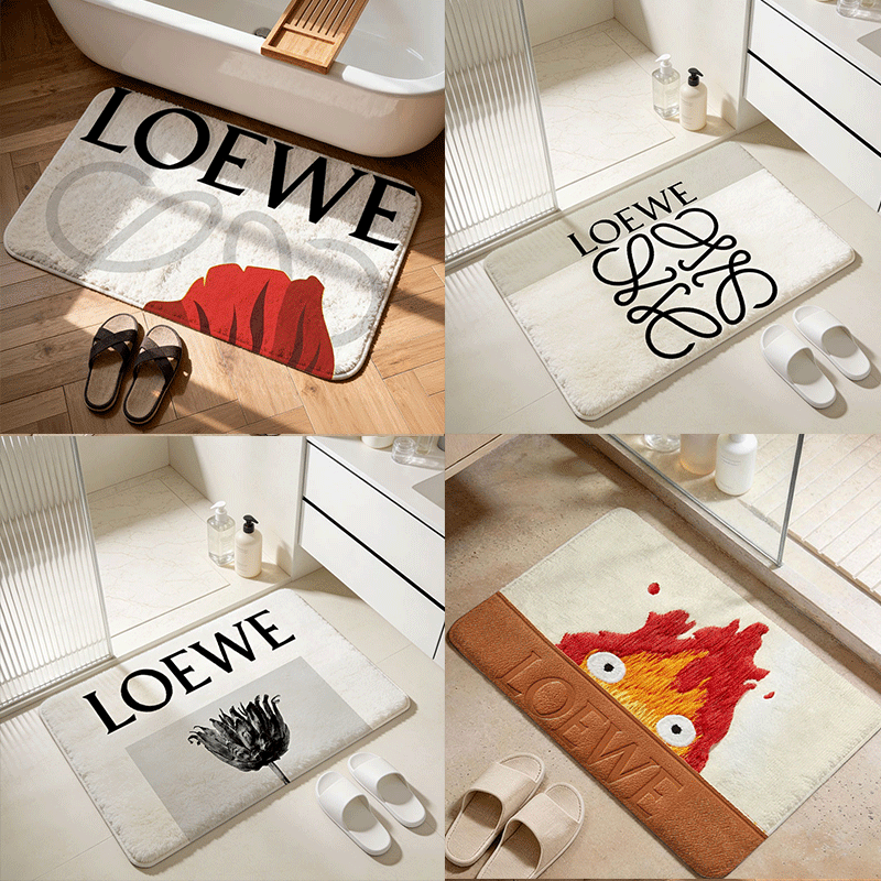 【ロエベ】 トイレマット·浴室マット 吸水速乾 1228-3-10-1