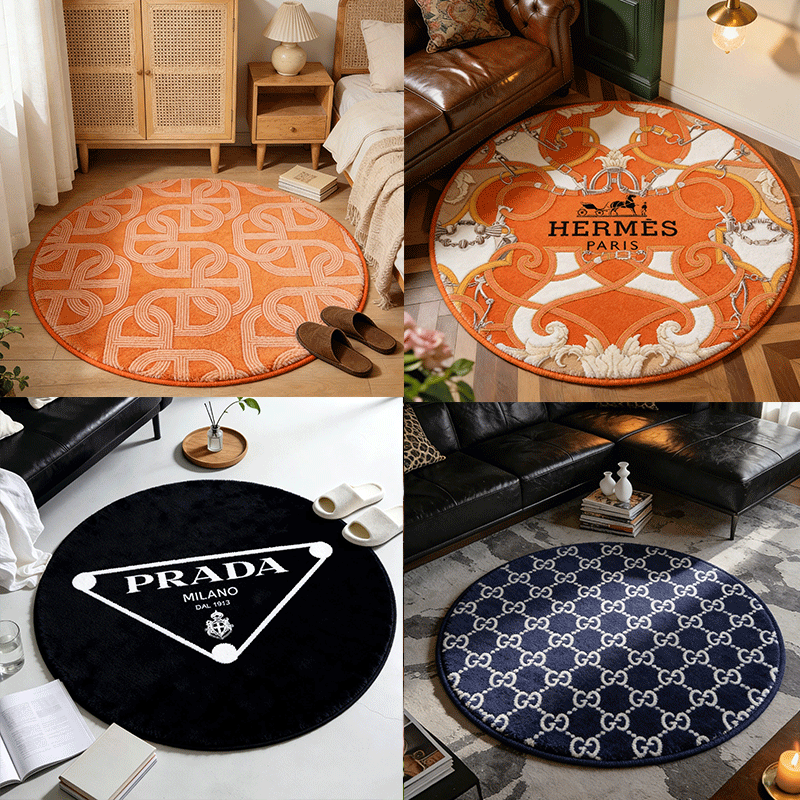 【エルメス】 ラグマット 円形 0908-1-20-1