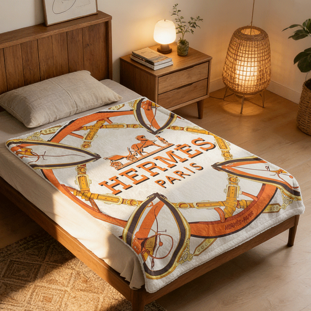 【 エルメス】タオルケット0303-6-1