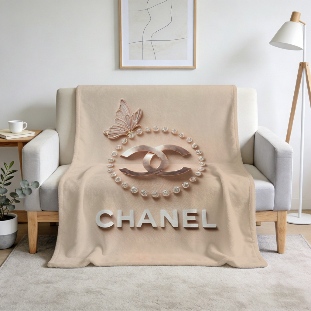 【シャネル】 ブランケット毛布 1228-7-6