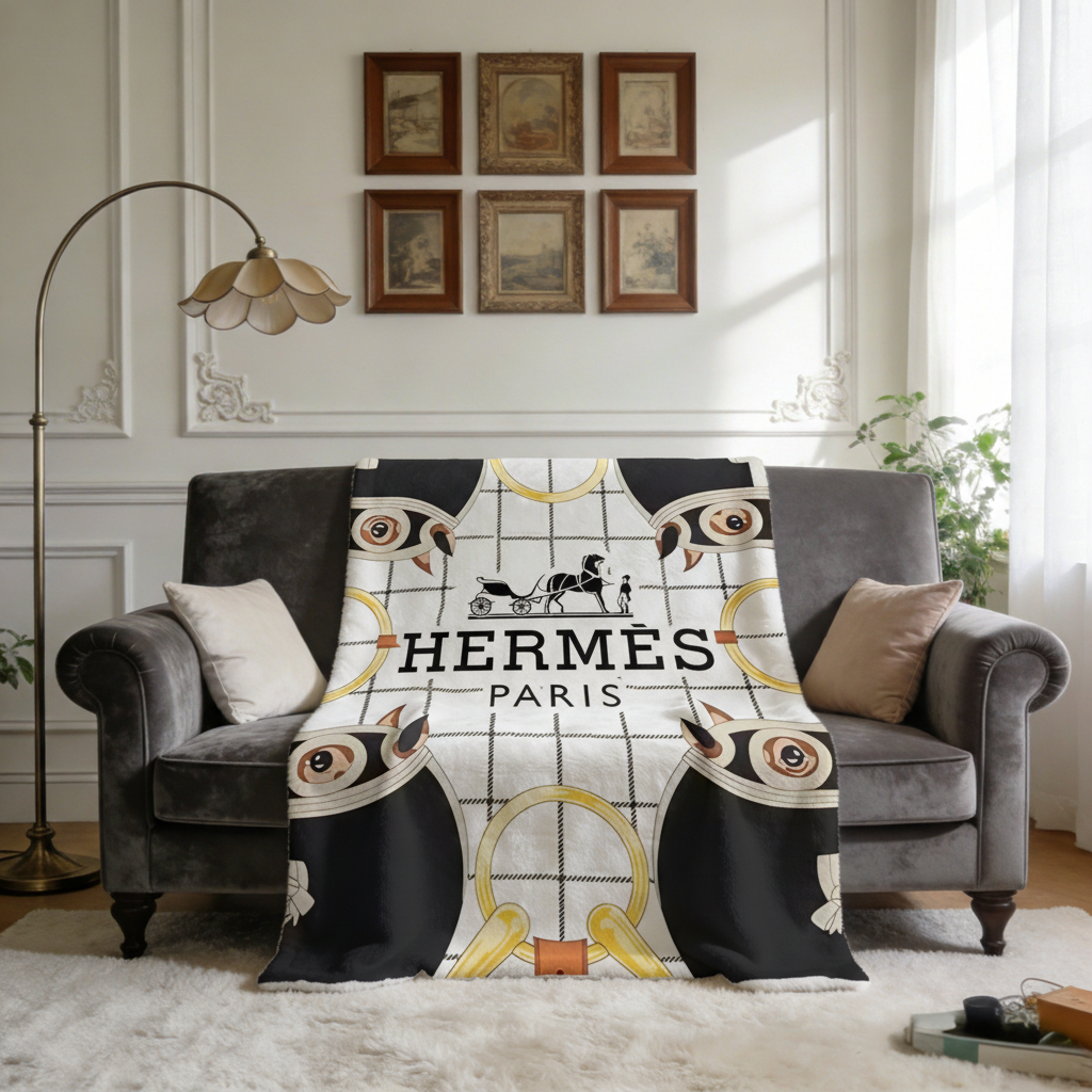 【エルメス】 ブランケット毛布 0818-2-4