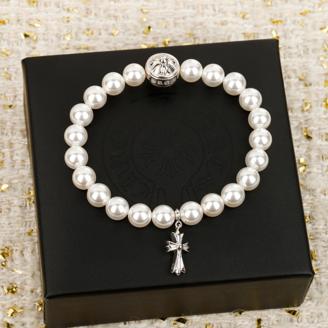 【クロムハーツ】MIKIMOTO限定 レジンパール  ブレスレット0401-4-1