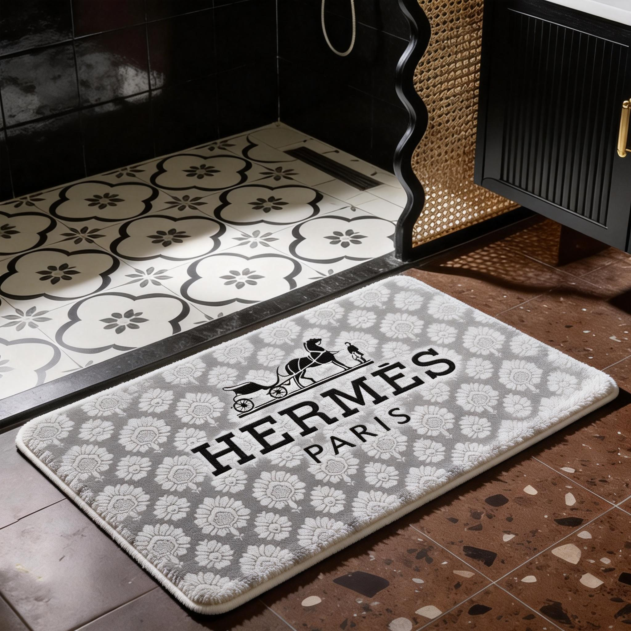 【エルメス】 トイレマット·浴室マット 吸水速乾 0821-4-23-1