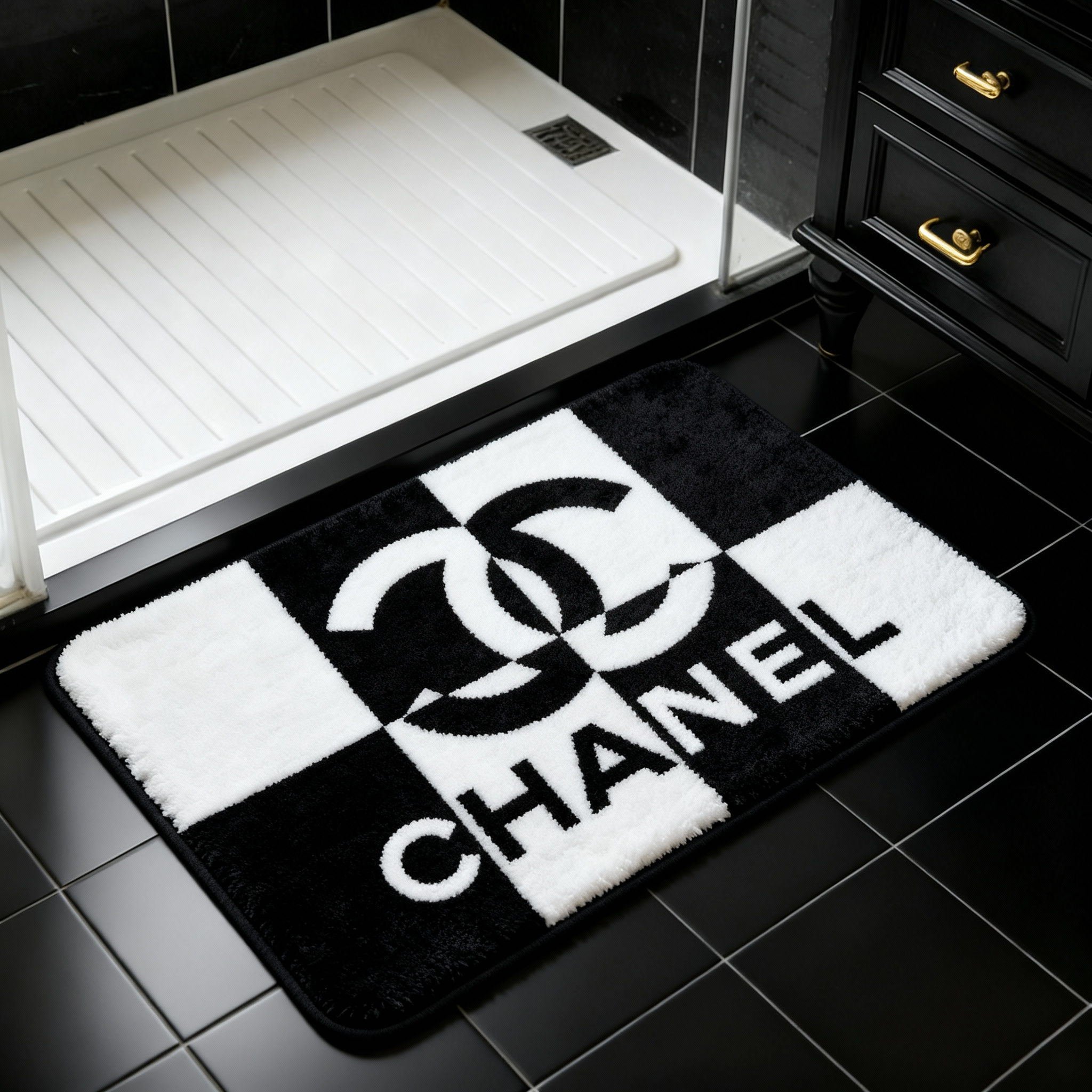 【シャネル】 トイレマット·浴室マット 吸水速乾 26017-39