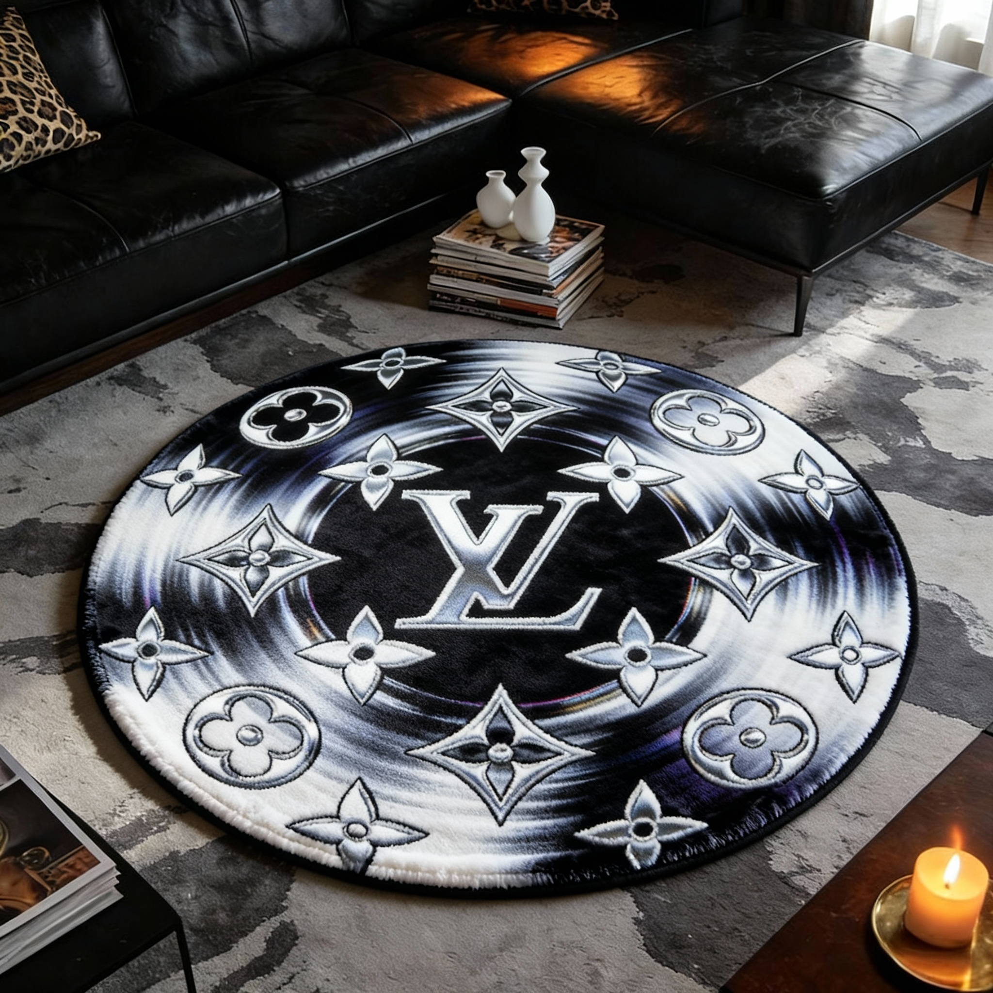 【ルイヴィトン】 ラグマット 円形 26017-58