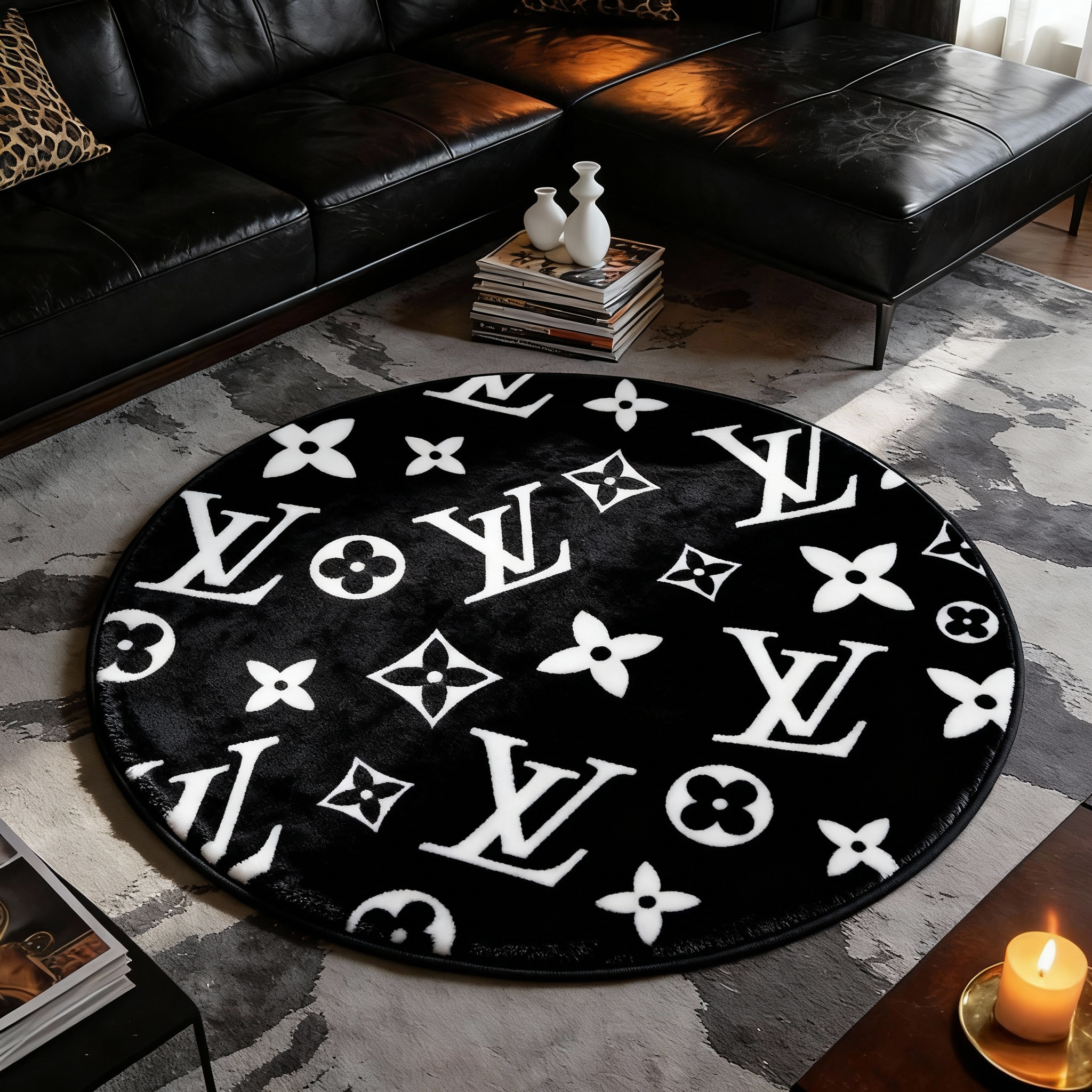 【ルイヴィトン】 ラグマット 円形 26017-52