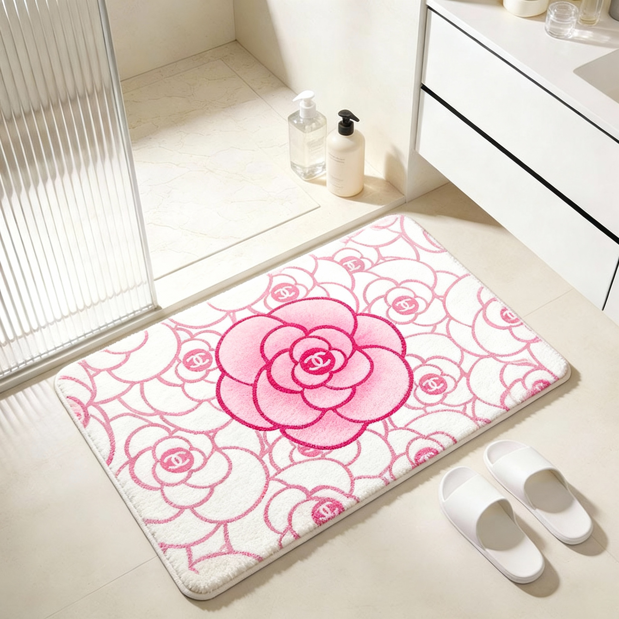 【シャネル】 トイレマット·浴室マット 吸水速乾 26017-48