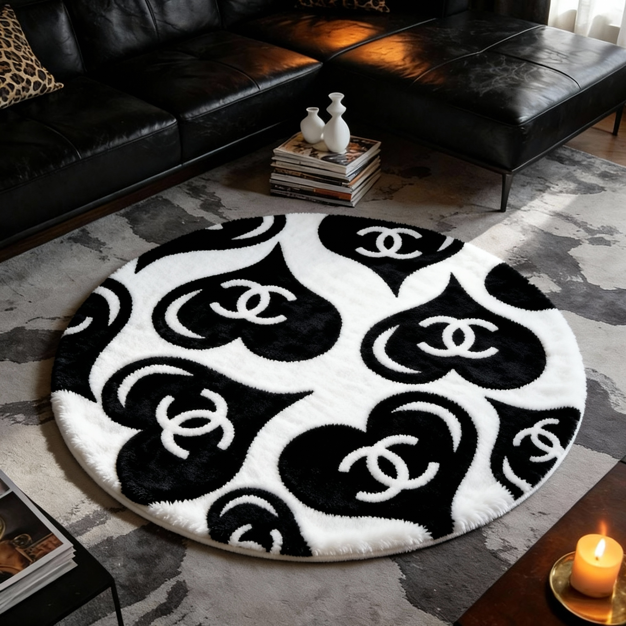 【シャネル】 ラグマット 円形 26017-54