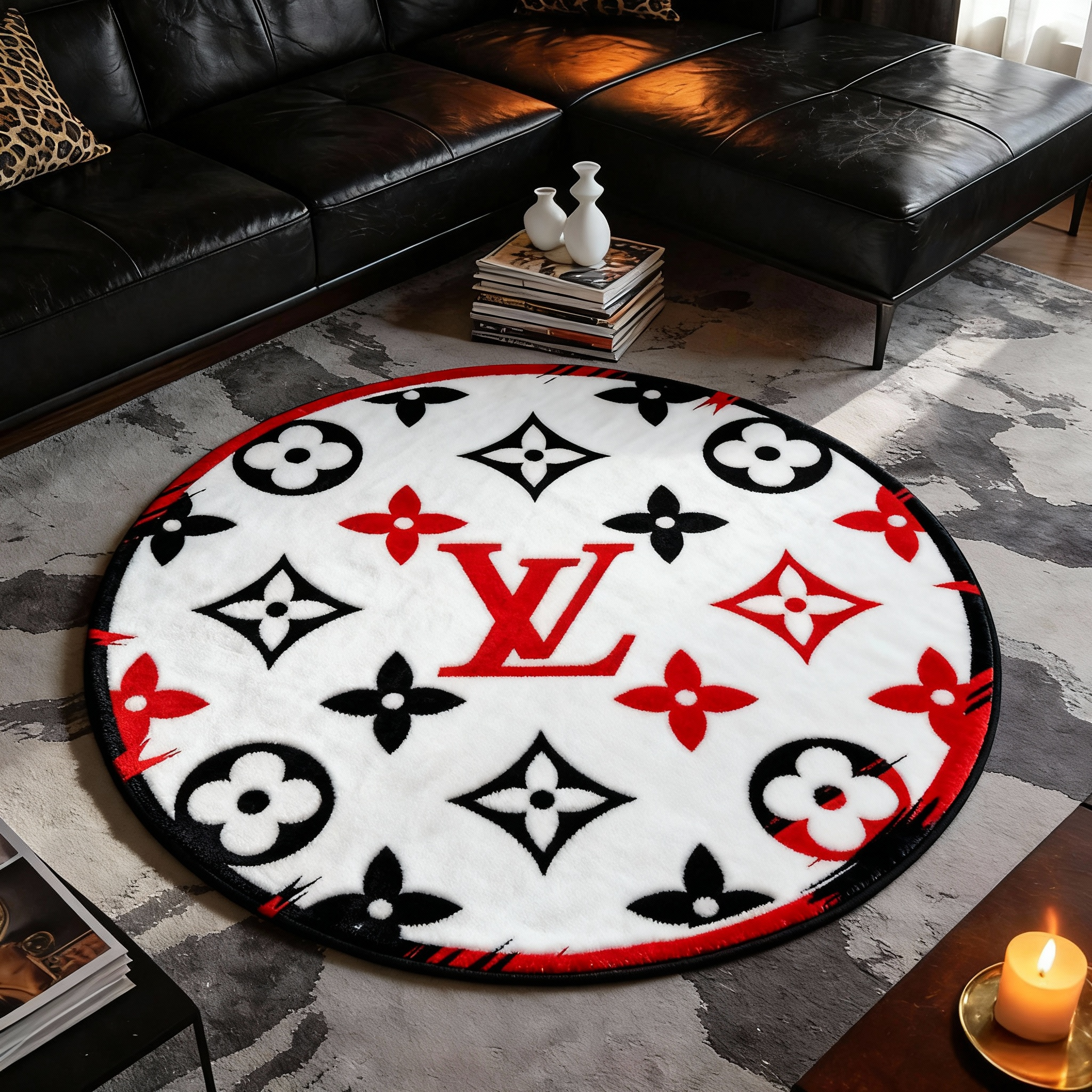 【ルイヴィトン】 ラグマット 円形 26017-62