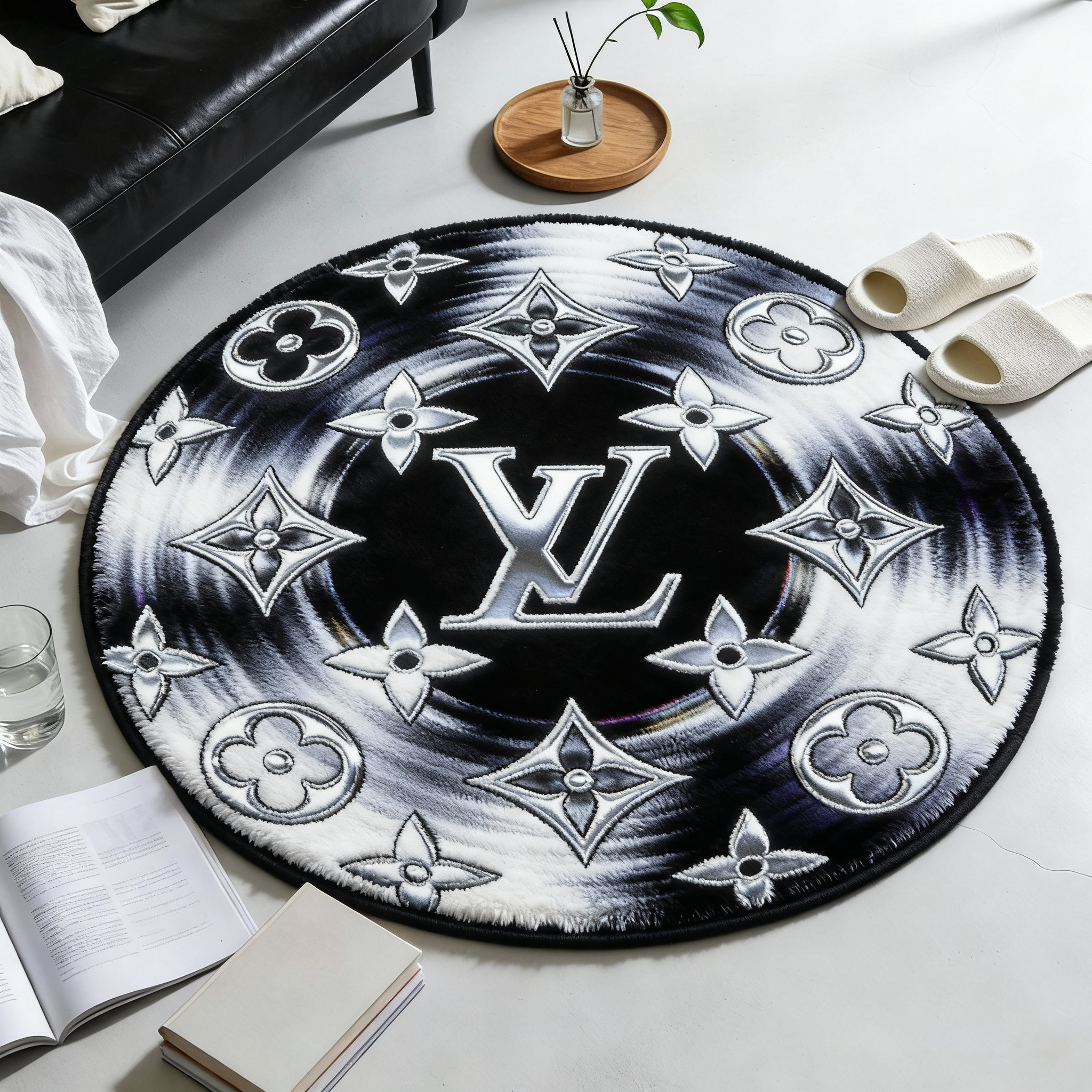 【ルイヴィトン】 ラグマット 円形 26017-58