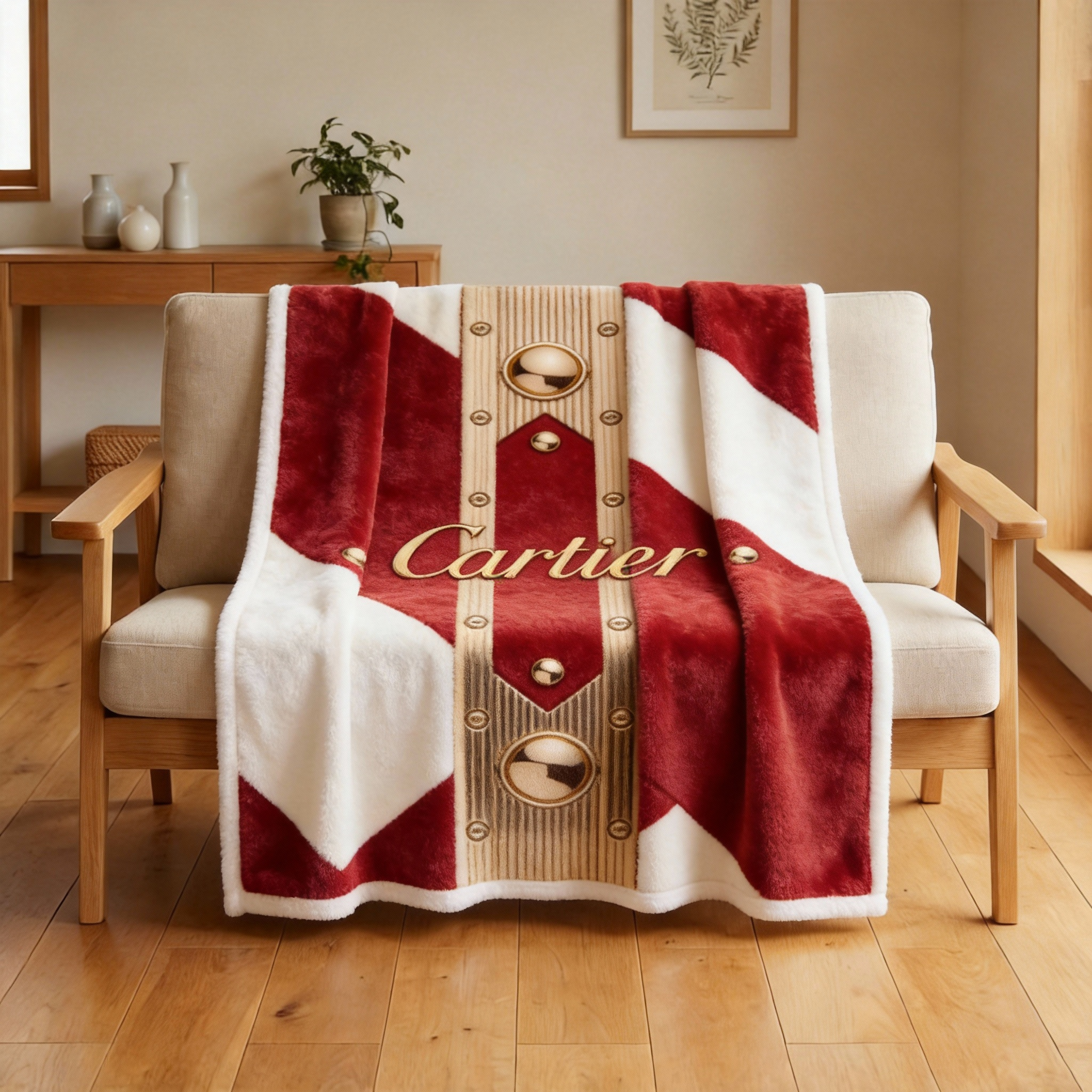 【カルティエ】 ブランケット毛布 26018-27