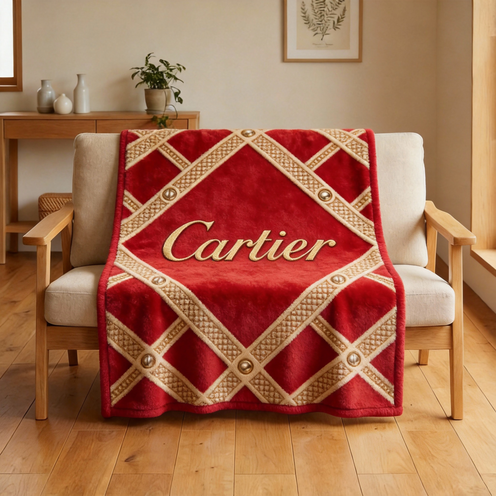 【カルティエ】 ブランケット毛布 26018-26